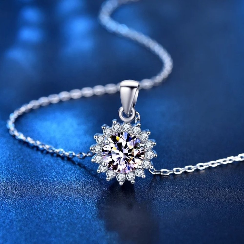 1ct. t.w. Diamond Sun Necklace - Picture 3 of 12